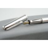 WATERFORD STAINLESS STEEL FOUNTAIN PEN WITH BOX