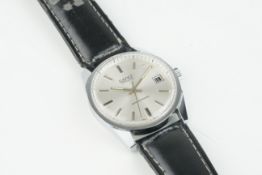 CAMY SUPERAUTOMATIC DATE WRISTWATCH, circular silver dial with hour markers and hands, 34mm case