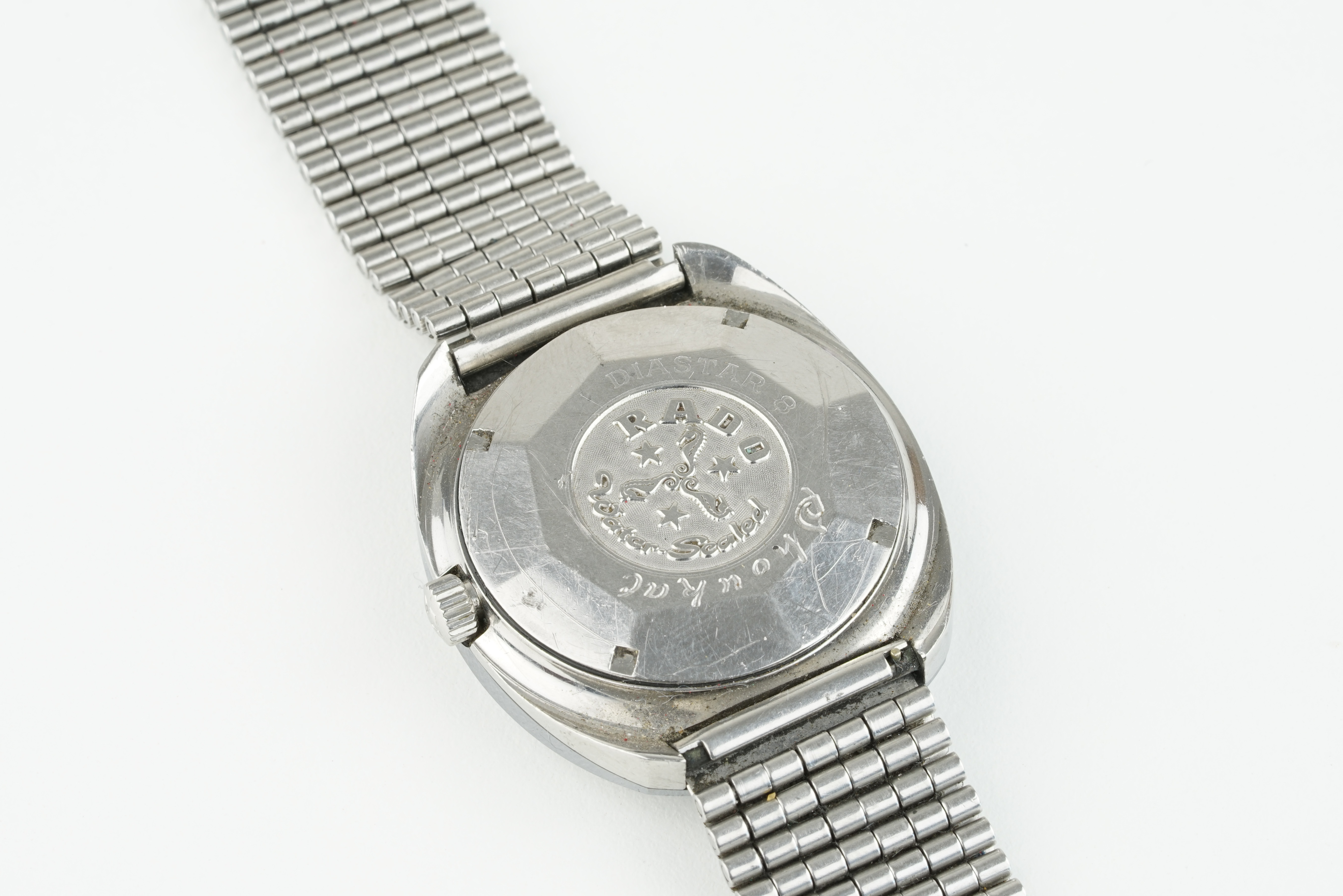 RADO DIASTAR DAY DATE WRISTWATCH, circular silver dial with hour markers and hands, 35mm stainless - Image 2 of 2