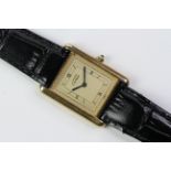 CARTIER TANKS 925 SILVER GOLD PLATED