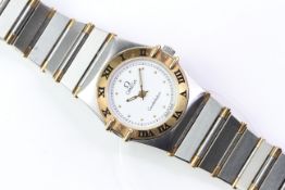 LADIES OMEGA CONSTELLATION STEEL AND GOLD