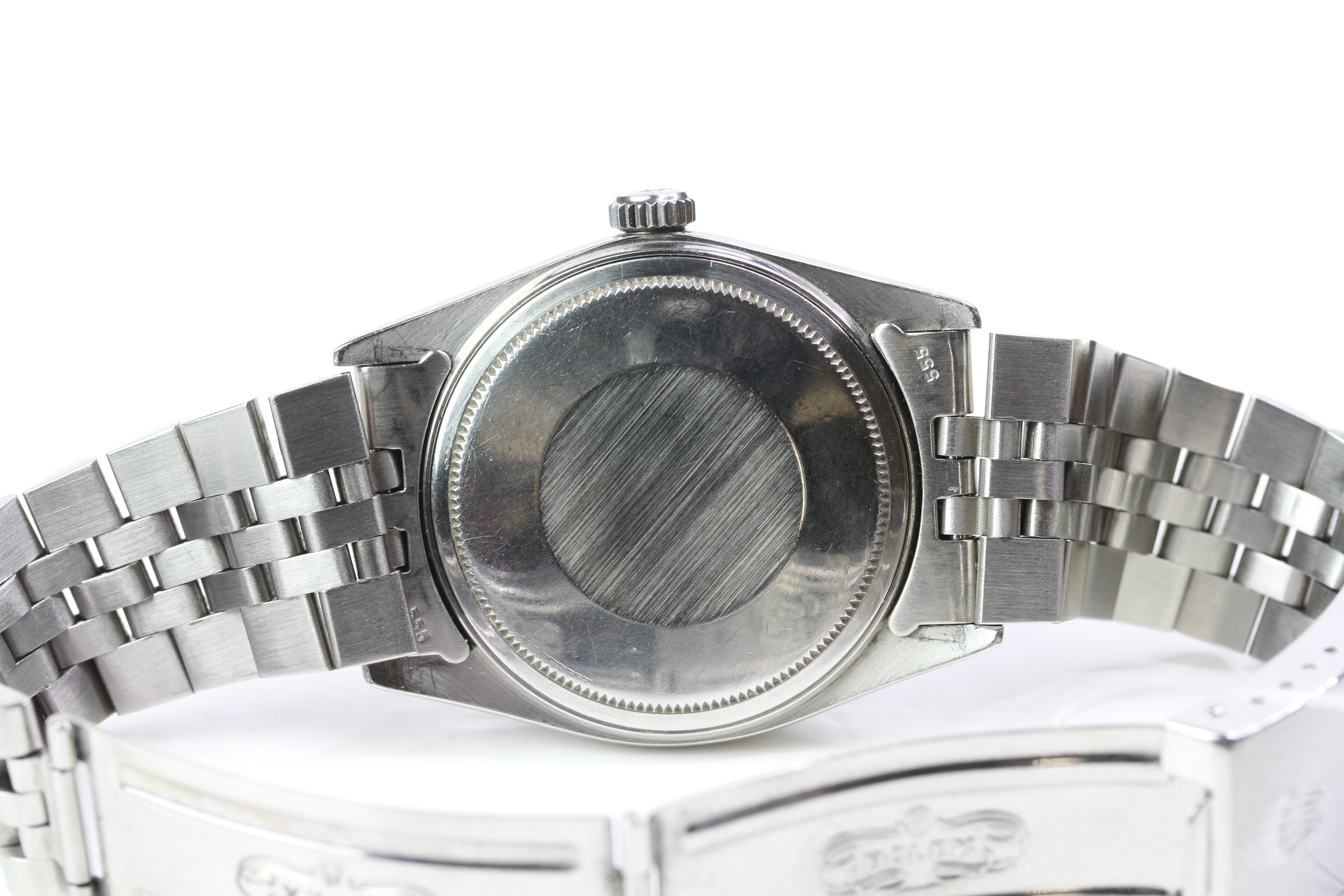 ROLEX OYSTER PERPETUAL DATEJUST REFERENCE 16014 CIRCA 1984, silver dial with baton hour markers, - Image 3 of 5