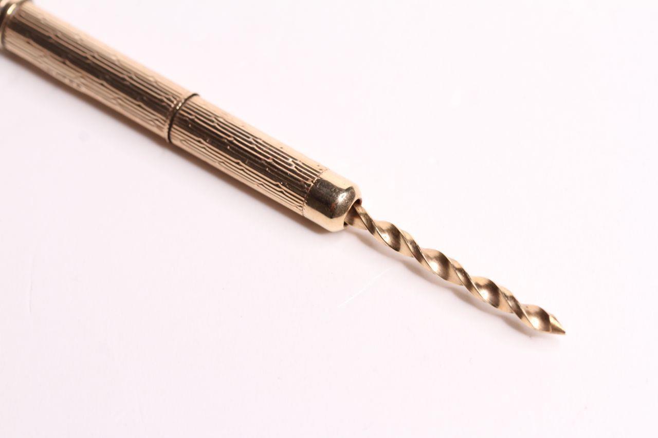 9ct yellow gold fancy spiral toothpick styled - Image 2 of 2