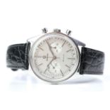 RARE OMEGA DE VILLE CHRONOGRAPH REFERENCE 145.017 CIRCA 1969, silvered dial with baton hour markers,