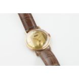 GRUEN PRECISION GOLD PLATED WRISTWATCH, circular two tone gold dial with hour markers and hands,