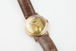 GRUEN PRECISION GOLD PLATED WRISTWATCH, circular two tone gold dial with hour markers and hands,