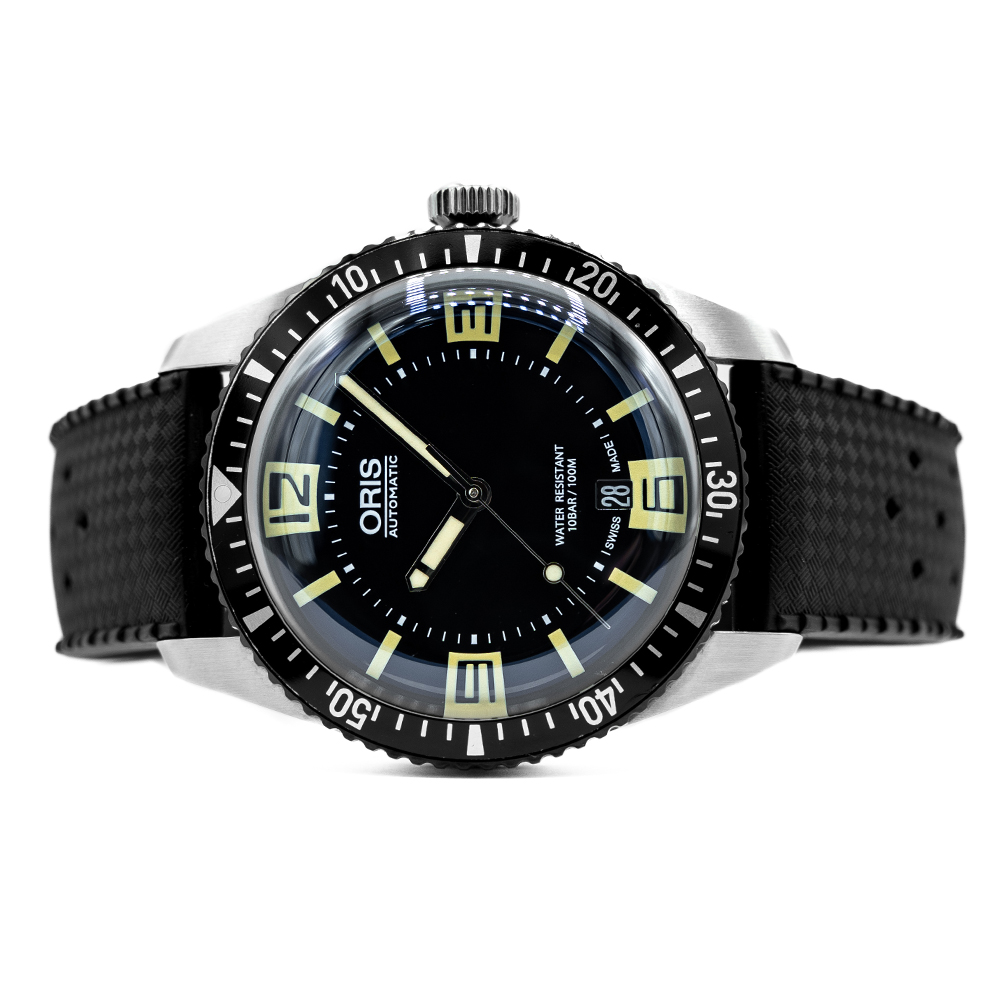 GENTLEMAN'S ORIS DIVERS SIXTY-FIVE 40MM BLACK ON RUBBER, 01 733 7707 4064-07 4 20 18, MARCH 2017 BOX - Image 2 of 6