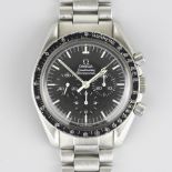 OMEGA SPEEDMASTER PROFESSIONAL CHRONOGRAPH WRISTWATCH REF. 145.022, circular black triple register