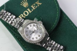 LADIES ROLEX DATEJUST DIAMOND DIAL AND CASE