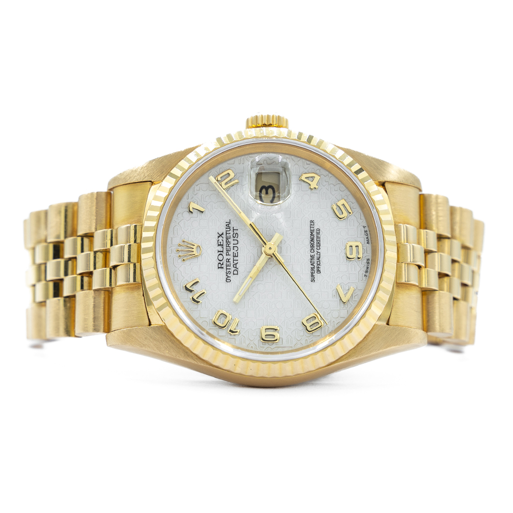 GENTLEMAN'S RARE ROLEX DATEJUST "JUBILEE DIAL" 18CT YELLOW GOLD, REF. 16238, APRIL 1997 COMPLETE SET - Image 4 of 9