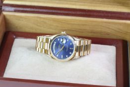 18CT ROLEX DAY DATE RARE DIAMOND DIAL WITH BOX CIRCA 1978