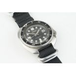 SEIKO DIVER VINTAGE WRISTWATCH REF. 6105-8110, circular black dial with block hour markers and