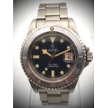 TUDOR SUBMARINER BLUE SNOWFLAKE WRISTWATCH REF 7021/0, blue snowflake 7021/0 reference dating to