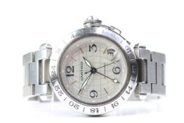 CARTIER PASHA GMT STAINLESS STEEL AUTOMATIC,