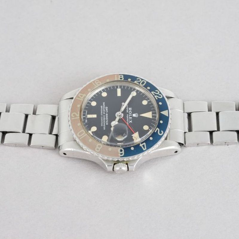 GENTLEMENS ROLEX OYSTER PERPETUAL DATE GMT MASTER PEPSI WRISTWATCH W/ BOX & PAPERS REF. 1675 CIRCA - Image 3 of 4