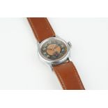 MOERIS VINTAGE WRISTWATCH, circular two tone dial with hour markers and hands, 29mm steel case