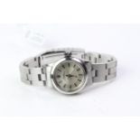 LADIES ROLEX OYSTER PERPETUAL REFERENCE 6718 CIRCA 1973, circular silver dial with baton hour