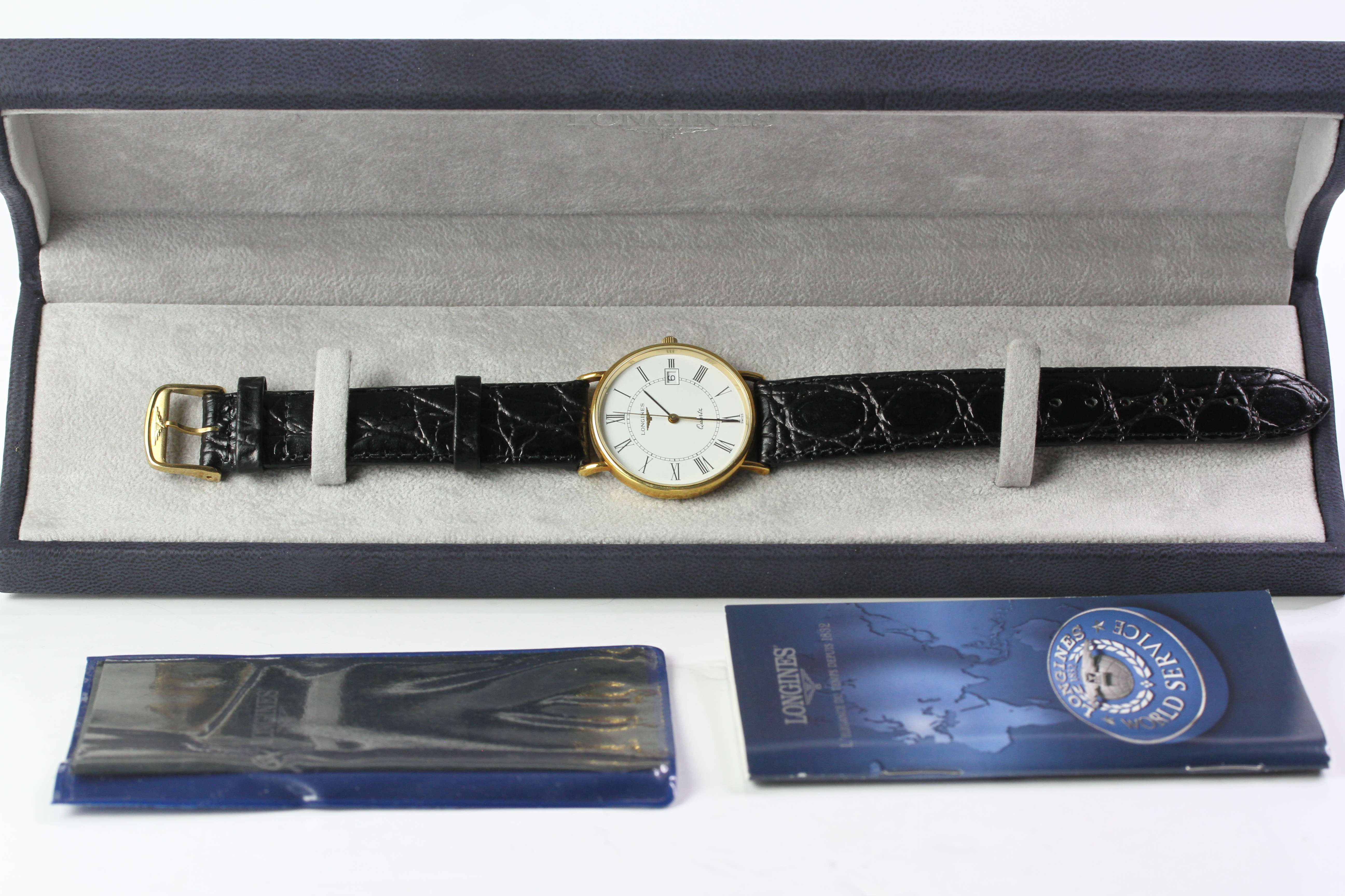 18CT LONGINES BOX AND PAPERS 1999 REFERENCE 79996 - Image 2 of 3