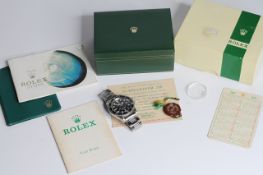 ROLEX 'RED LINE' SUBMARINER 1680 BOX AND SERVICE PAPER 1972