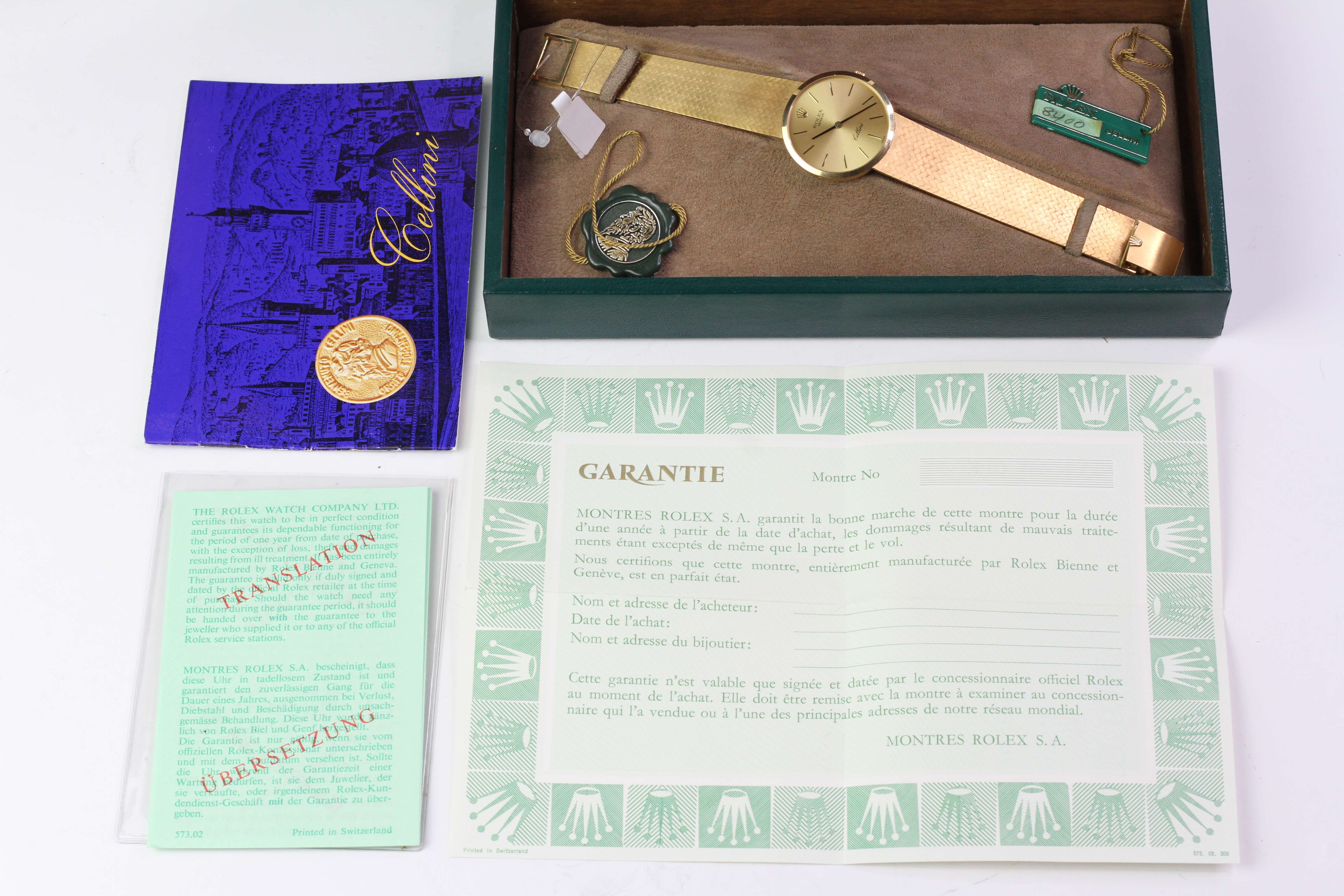 UNWORN 18CT ROLEX CELLINI WITH BOX AND SWING TAGS REFERENCE 4309 circa 1976, champagne dial with - Image 2 of 8