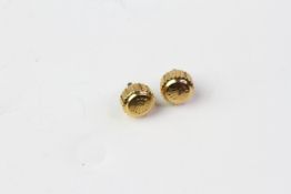 2X ROLEX CROWNS, gold with stems, for references 16808, 1680, 16818