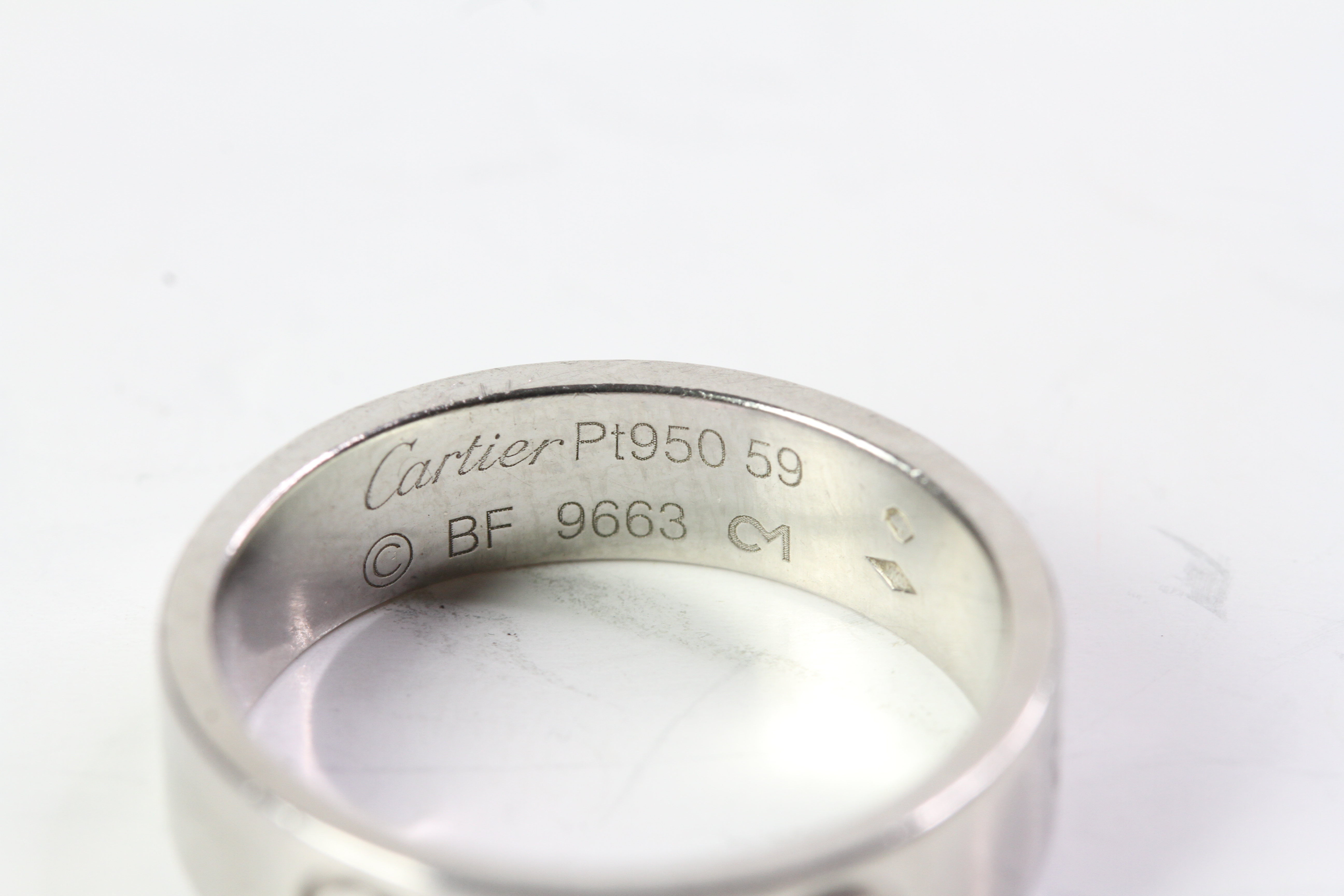 Cartier Love Ring, platinum, size S, comes with a Cartier box. - Image 3 of 3