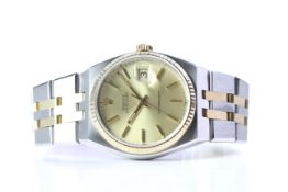 ROLEX DATEJUST OYSTERQUARTZ STEEL AND GOLD REFERENCE 17013