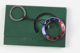 STEEL "ROLEX GMT PEPSI" BEZEL KEYRING