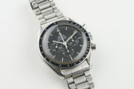 OMEGA SPEEDMASTER PROFESSIONAL CHRONOGRAPH REF. 145022 CIRCA 1974, circular triple register black