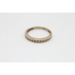 9ct Gold Clear Gemstone Half Eternity Ring (1.4g)