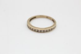 9ct Gold Clear Gemstone Half Eternity Ring (1.4g)