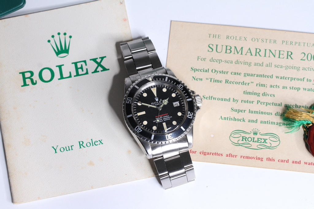 ROLEX 'RED LINE' SUBMARINER 1680 BOX AND SERVICE PAPER 1972 - Image 2 of 8