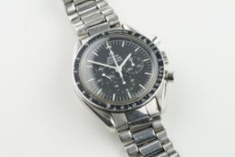 OMEGA SPEEDMASTER PROFESSIONAL CHRONOGRAPH REF. 145022, circular black triple register dial with