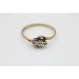 9ct Gold Diamond Three Stone Ring (1.5g)