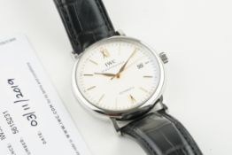 IWC SCHAFFHAUSEN PORTOFINO AUTOMATIC WRISTWATCH W/ BOX & GUARANTEE PAPERS REF. IW356517 CIRCA