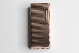 Vintage Aldunil Dunhill Pairs Lighter, Rose gold plated, French marks and Import marks to base,