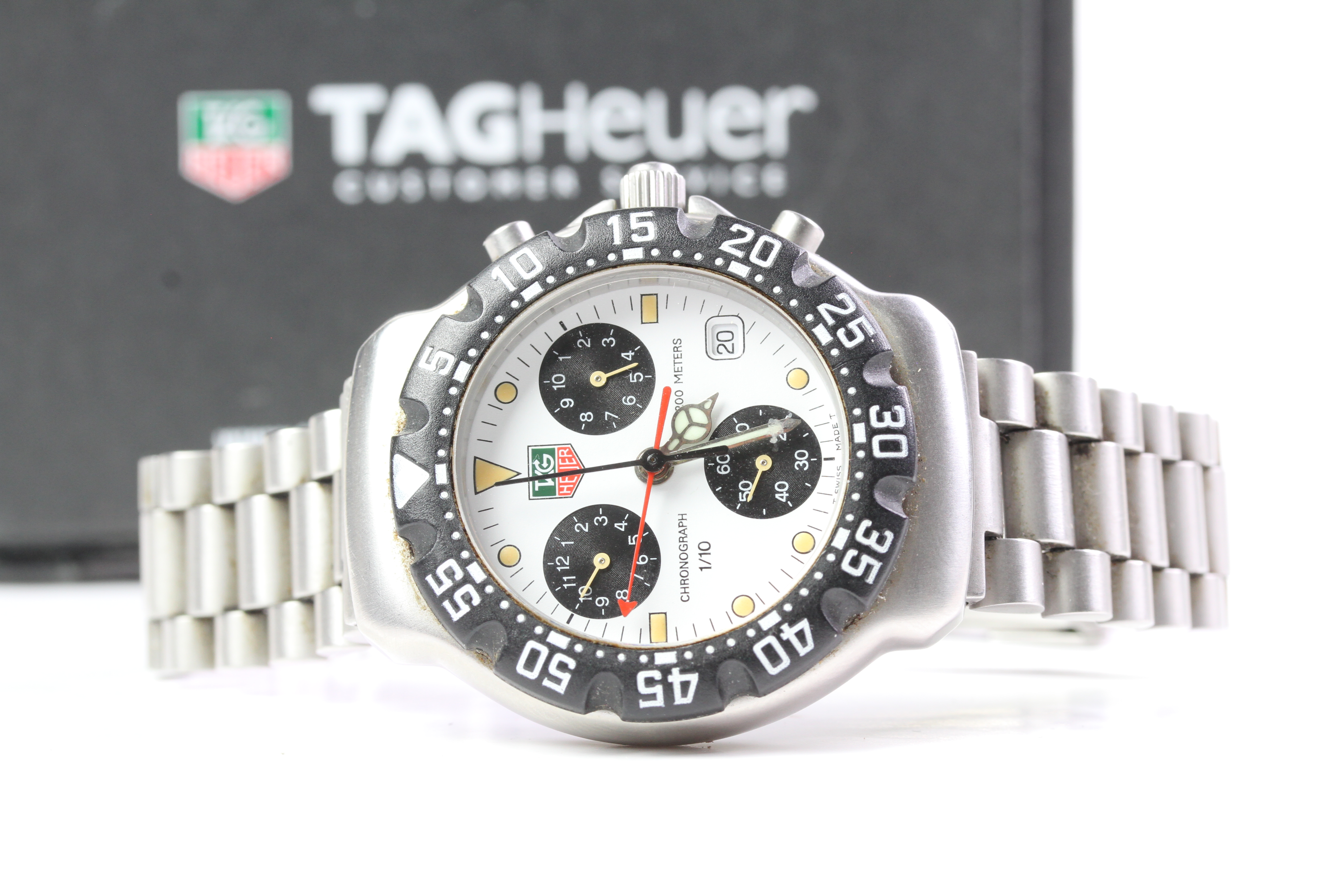 TAG HEUER CHRONOGRAPH WITH BOX REFERENCE CA1212-RO