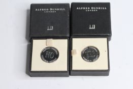 A Pair of Novelty Dunhill Decision Coins, boxed