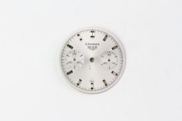 VINTAGE HEUER CAMARO DIAL, white dial with minute track, twin sub dials, T / Swiss marked