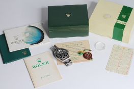 ROLEX 'RED LINE' SUBMARINER 1680 BOX AND SERVICE PAPER 1972