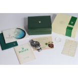 ROLEX 'RED LINE' SUBMARINER 1680 BOX AND SERVICE PAPER 1972