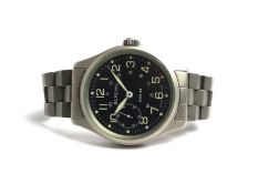 GLYCINE KMU 48 MANUAL WIND REFERENCE 3788, circular black dial with arabic numeral hour markers,