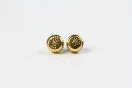 2x Rolex gold Crowns, 7mm, 3 dots