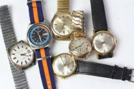 GROUP OF 6 WATCHES INCLUDING A SEIKO, 9CT WATCH AND MORE