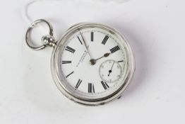 Silver Birmingham 1900m fusee movement with subsidiary seconds, signed G. Philippe & Son, Norwich