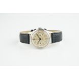 GENTLEMENS EXCELSIOR PARK DECIMAL CHRONOGRAPH WRISTWATCH, circular patina twin register dial with