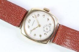 9CT LONGINES WATCH WITH 11.84N 16 JEWELS MOVEMENT