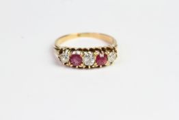 Ruby and Diamond 18ct gold ring