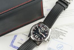 CHOPARD MILLE MIGLIA GRAN TURISMO XL W/ BOX & GUARANTEE REF. 8997, circular black dial with large