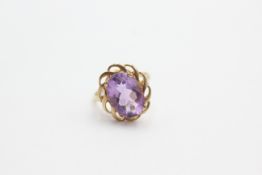 9ct gold amethyst cocktail ring (3.3g)